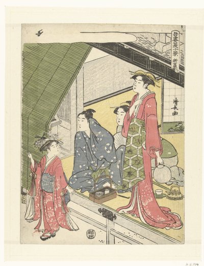 Den nye Yoshiwara Shin Yoshiwara (titel på objekt) Ti sommerscener i den østlige hovedstad (serietitel) Azuma natsu jukkei (serietitel på objekt) af Torii Kiyonaga