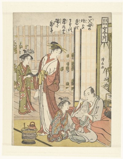 Den sjette forskrift Onna imagawa, dyrebare forskrifter for unge piger (serietitel) Jijo hokun, Onna imagawa (serietitel) af Torii Kiyonaga