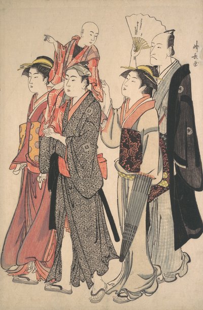 Ichikawa Danjuro V og hans familie, 1782. af Torii Kiyonaga
