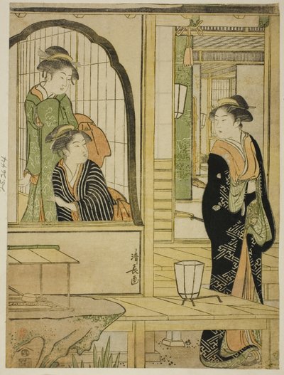 Parodi på P Rinshitsu Tokoro Ruri Idea d Ushiwakamaru af Torii Kiyonaga