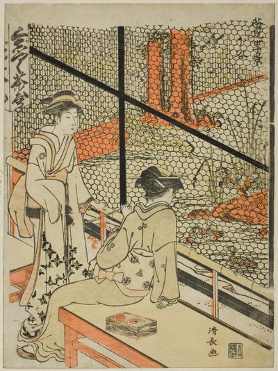 Shitaya, fra serien "Ten Scenes of Teahouses (Chamise jikkei)" af Torii Kiyonaga