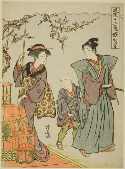 Den første måned (Mutsuki), fra serien "Fashionable Twelve Seasons (Furyu juni kiko)" af Torii Kiyonaga