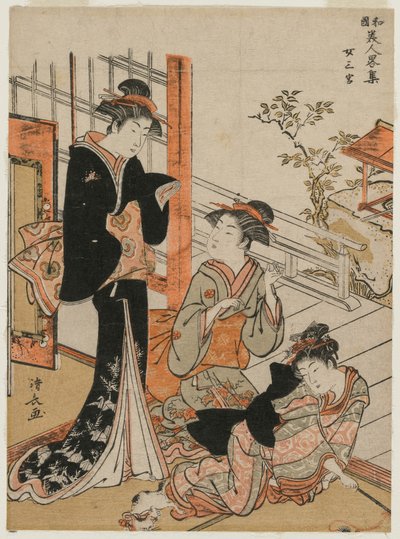 Tre kvinder fra serien A Brief Collection of Japanese Beautys, 1781. af Torii Kiyonaga