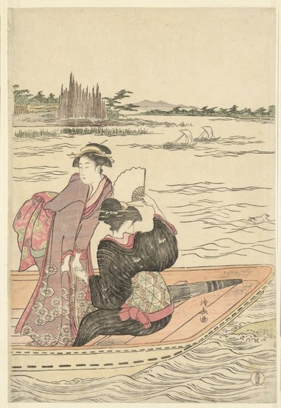 Færge på Sumida floden af Torii Kiyonaga