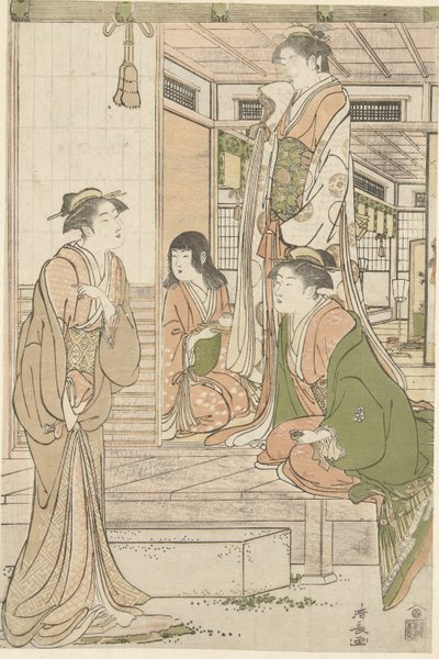 Yoshitsune serenade Joruri ham. af Torii Kiyonaga