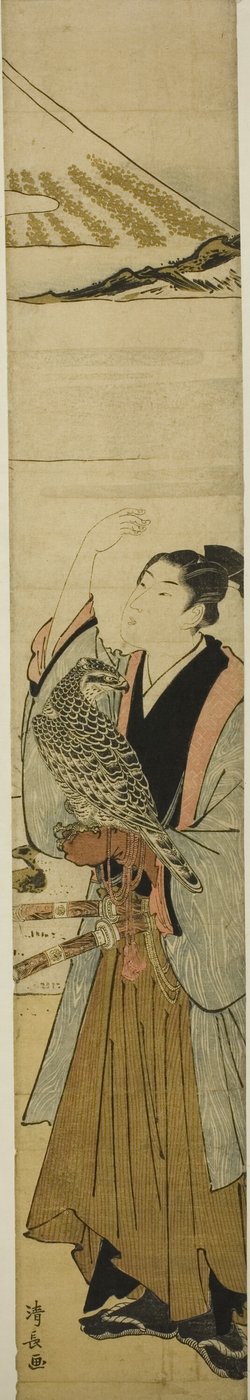 Ung mand med symboler på den første drøm om det nye år af Torii Kiyonaga