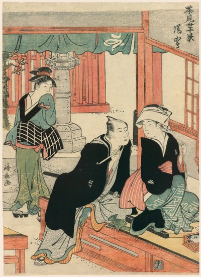 Yushima fra serien Scenes of Ten Teahouses (Chamise jikkei) af Torii Kiyonaga