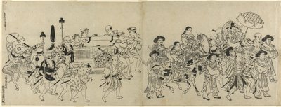 Den koreanske ambassades ankomst til Edo af Torii Kiyonobu I