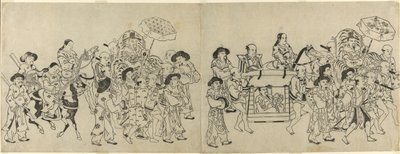 Den koreanske ambassades ankomst til Edo af Torii Kiyonobu I