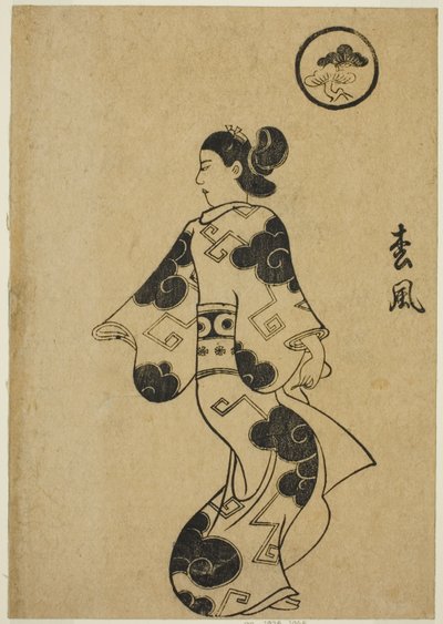 Matsukaze, fra "A part m of school r hand s (Keisei billedbog)" af Torii Kiyonobu I