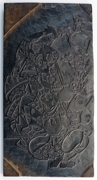 Træblok, recto: en Oiran, der kaster en håndbold...Edo-periode, ca.1685-1729. af Torii Kiyonobu I