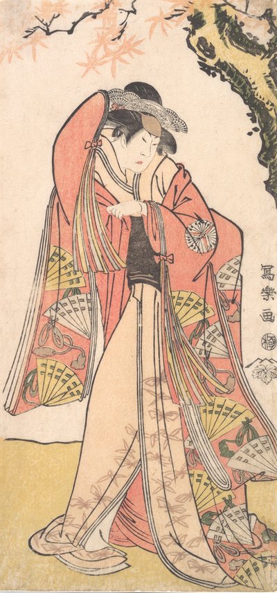 Skuespiller Sakakiyama Sangoro II som Michinagas datter prinsesse Otae, 1794-7 af Toshusai Sharaku