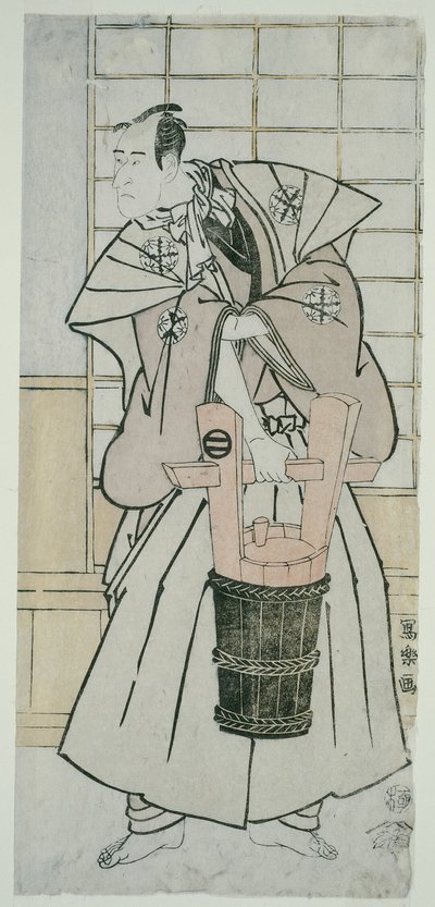 The Actoe Ichikawa Komazo llI som Nitta Yoshisada, faktisk Oyamada Taro Takaie (Sandai-me Ichikawa Komazo no Nitta Yoshisada, jitsuwa Oyamada Taro Takaie) af Toshusai Sharaku