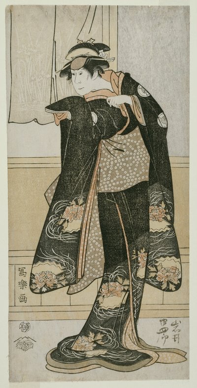 Te c og r Fejring Hanhaku lV Som Otoma, Dogh hand of Hina fra Inamuragasaki Kazumasa Kamakura af Toshusai Sharaku