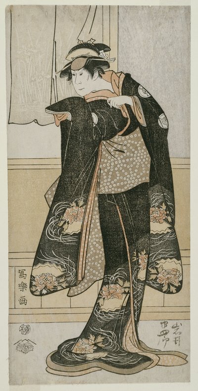 Skuespilleren Iwai Hanshiro lV som Otoma, datter af Ohina fra Inamuragasaki i Kamakura (Yondai-me Iwai Hanshiro no Kamakura Inamuragasaki no Ohina musume Otoma) af Toshusai Sharaku