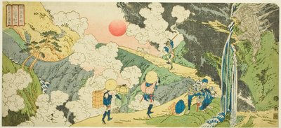 Fudo Pass på Te Mikuni Road i Kozuke Project (Joshu Mikuni Goe Fu Do Toge) "Inses" af Totoya Hokkei