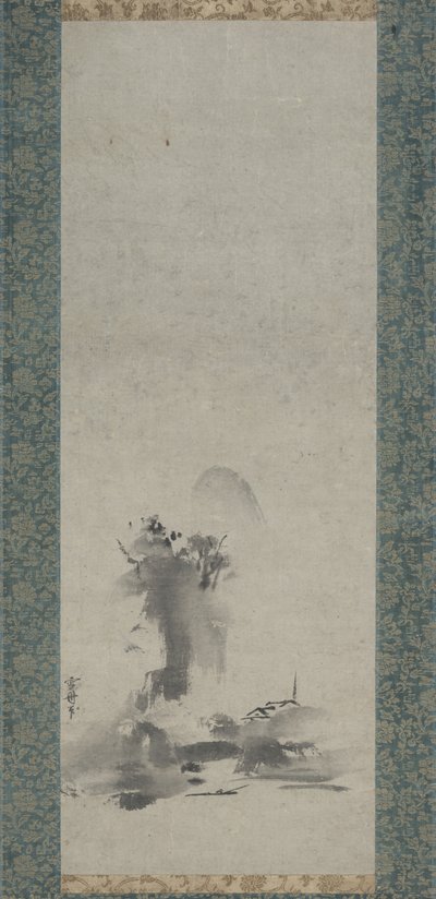 Haboku, sprøjtet blæklandskab af Toyo Sesshu