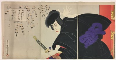 Skuespiller Ichikawa Danjuro IX som Ishikawa Goemon af Toyohara Kunichika