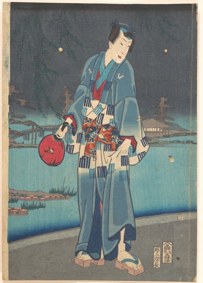 Moderne Genji - Iagttagelse af ildfluer (Imayō Genji Shiken Hotaru Asobi) af Toyohara Kunichika
