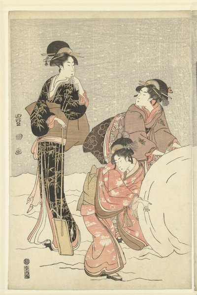 Snebold af Toyokuni (II) , Utagawa