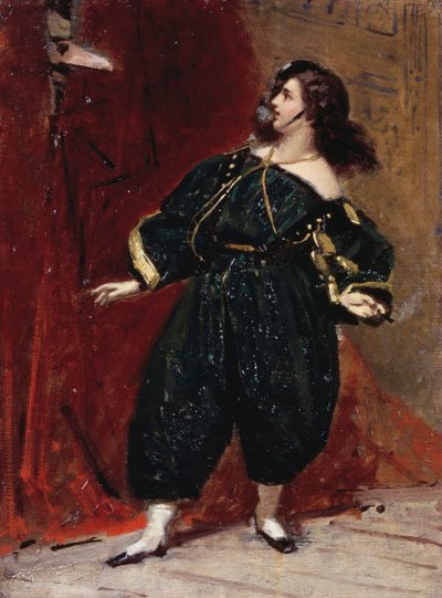 Mask of the Bersagliere, af Tranquillo Cremona (1837-1878) af Tranquillo Cremona