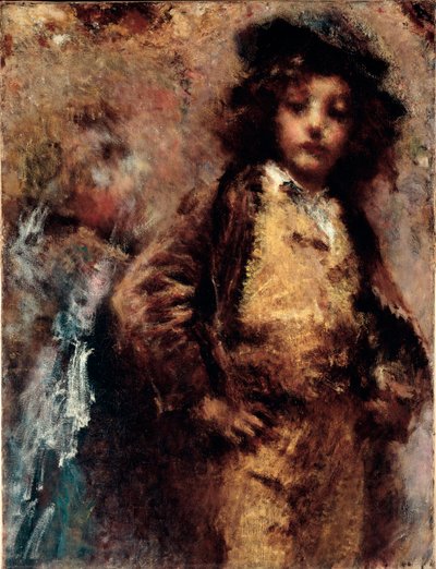 Stakkels, men smukt Portræt af en ung mand, der ligner en dandy. Maleri af Tranquillo Cremona (1837-1878) Gener, Nervi, Galleria af Arte Moderna af Tranquillo Cremona