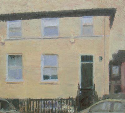 Et sted at bo 1, 2010 (olie på krydsfiner) af Trevor Burgess