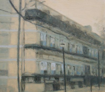 Et sted at bo 27, 2012 (olie på krydsfiner) af Trevor Burgess