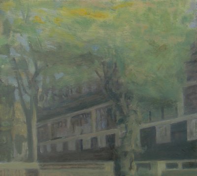 Et sted at bo 3, 2010 (olie på krydsfiner) af Trevor Burgess