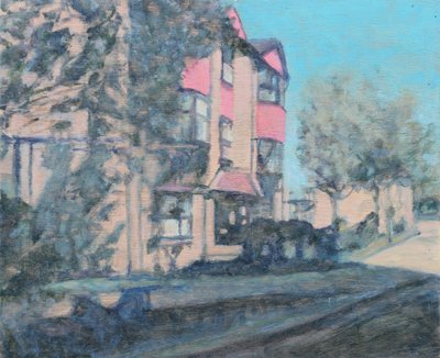 Et sted at bo 59, 2013 (olie på krydsfiner) af Trevor Burgess