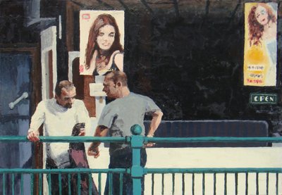 Conversation, 2006 (olie på plade) af Trevor Burgess
