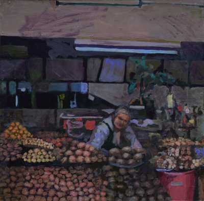 Kartoffelbod (Quito, Ecuador), 2015 (olie på plade) af Trevor Burgess