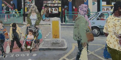 Street, 2003 (olie på lærred) af Trevor Burgess