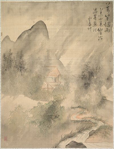 Ti tusinde bambus i tåge og regn af Tsubaki Chinzan
