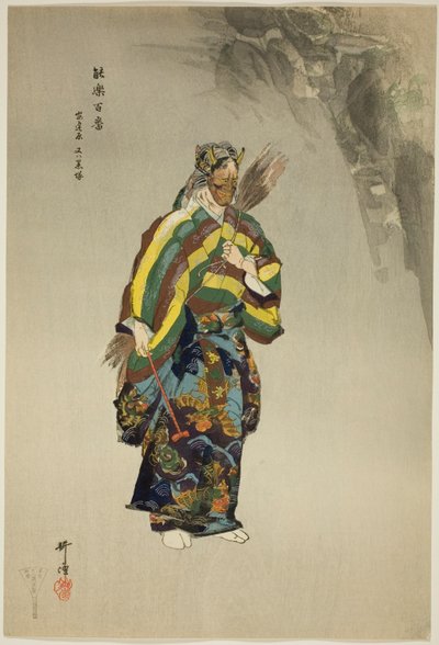 Adachiga Hara, fra serien "One Hundred No Dramas (Nogaku hyakuban)" af Tsukioka Kogyo