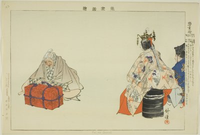 Koi no Omoni, fra serien "Pictures of No Performances (Nogaku Zue)" af Tsukioka Kogyo