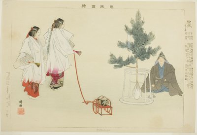 Matsukaze, fra serien "Pictures of No Performances (Nogaku Zue)" af Tsukioka Kogyo