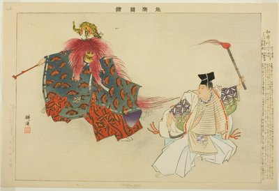 Mekari, fra serien "Pictures of No Performances (Nogaku Zue)" af Tsukioka Kogyo