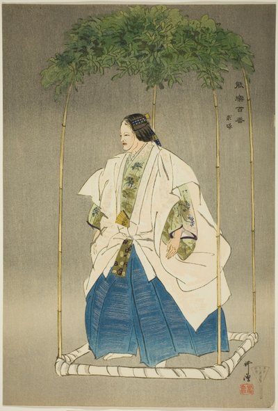 Motome-zuka, fra serien "One Hundred No Dramas (Nogaku hyakuban)" af Tsukioka Kogyo