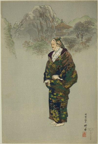 Oba-sute, fra serien "One Hundred No Dramas (Nogaku hyakuban)" af Tsukioka Kogyo