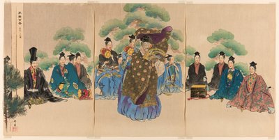 Okina, fra serien "One Hundred No Dramas (Nogaku hyakuban)" af Tsukioka Kogyo