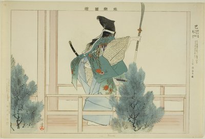 Tomoe, fra serien "Pictures of No Performances (Nogaku Zue)" af Tsukioka Kogyo