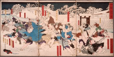 Faldne blomster i sneen af Tsukioka Yoshitoshi