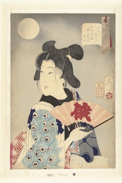 Passe Niaiso. (titel på objekt) 32 aspekter af vaner og skikke (serietitel) Fuzoku sanjuniso (serietitel på objekt) af Tsukioka Yoshitoshi