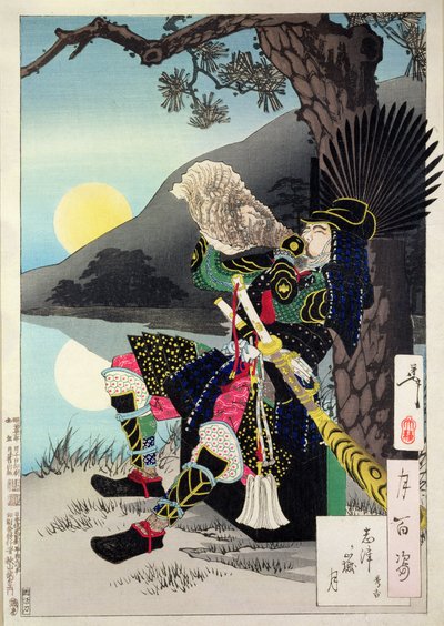 Hideyoshi blæser en konkylie, fra 