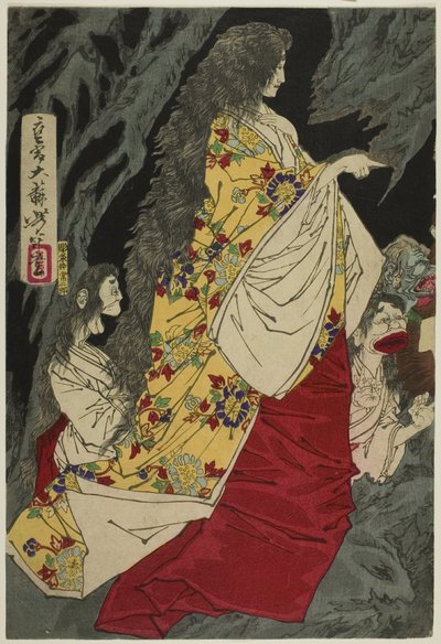 Overnaturlige væsener ved Shirazunoyabu i Yawata af Tsukioka Yoshitoshi