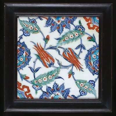 En Iznik keramikflise, ca. 1580 af Turkish School