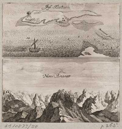 Bjerget Ararat og øen "Tzetzen" af Ubekendt