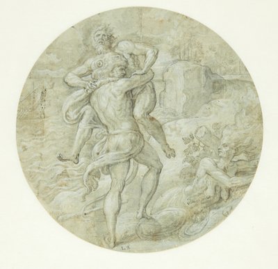 Herkules og Antaeus af Ubekendt