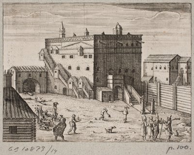 Plads i en russisk by af Ubekendt